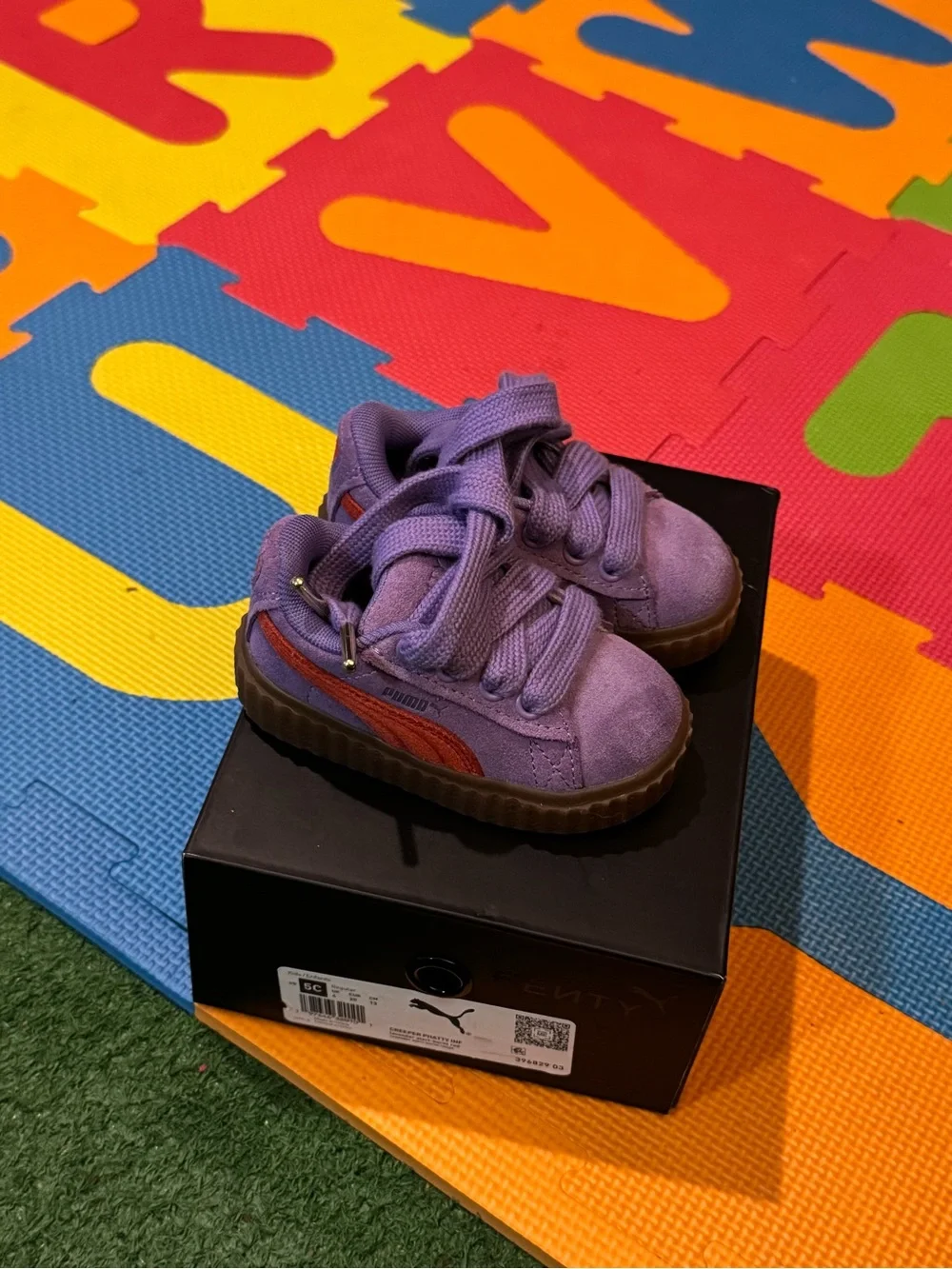FENTY Kids' Black Sneakers - Stylish Athletic Shoes Size 5c
